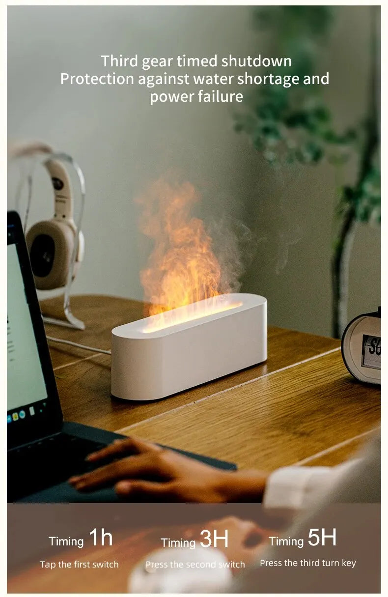 Flame Essential Oil Humidifier, Aroma Diffuser