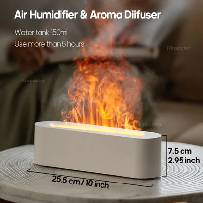 Flame Essential Oil Humidifier, Aroma Diffuser